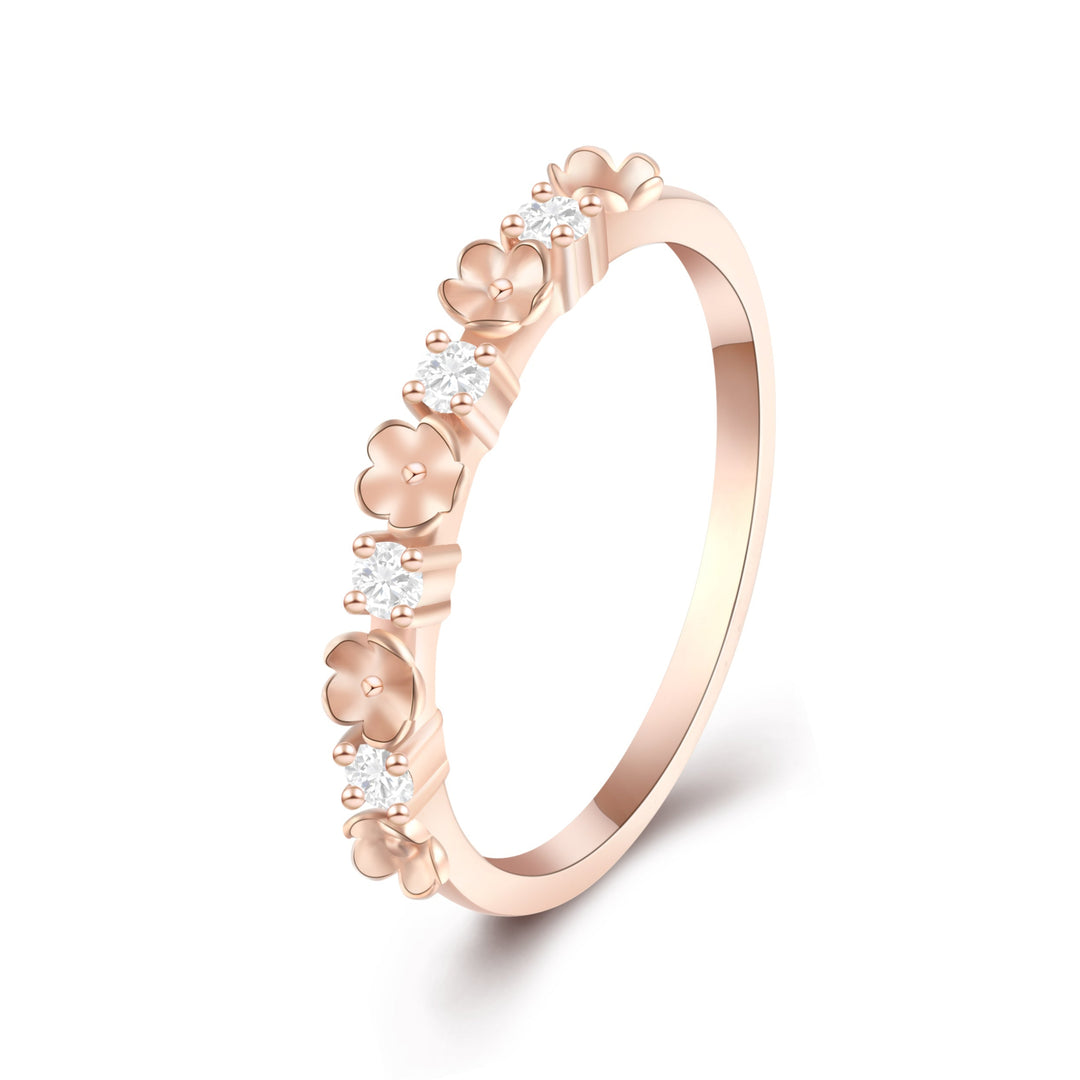 Nature Inspired Floral Shape Wedding Ring