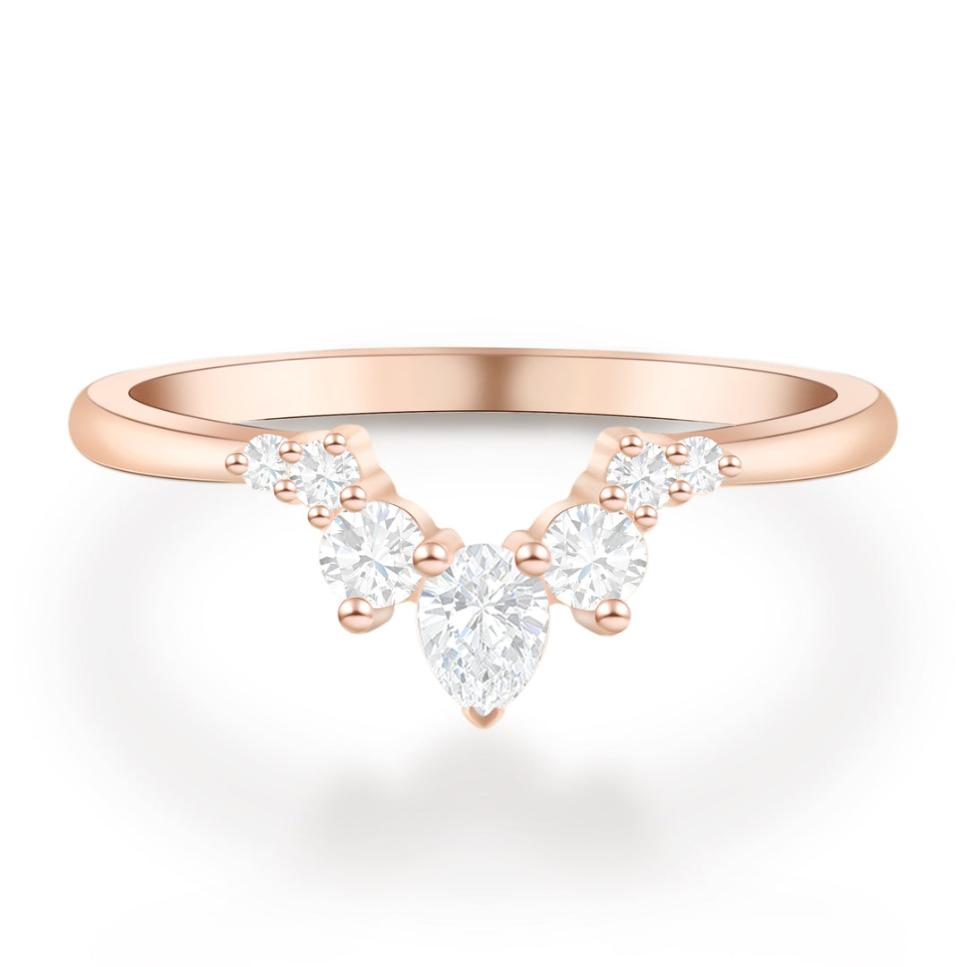 Delicate Oval Cut Engagement Ring Set